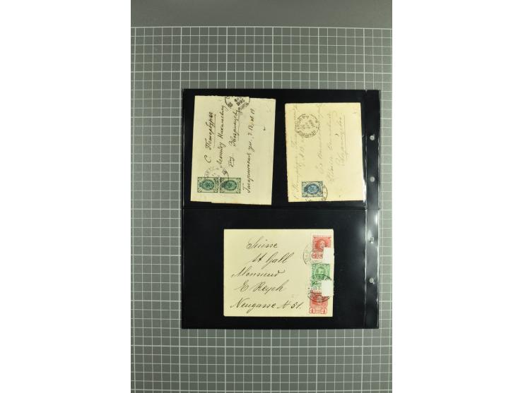 1865/1917, selection of 130 covers and postcards with interesting frankings, routes and destinations incl. early corresponden