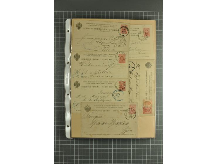 1872/1917, massive lot of 430 postal stationeries cards, envelopes, and letter cards incl. better usages such as Polish horse