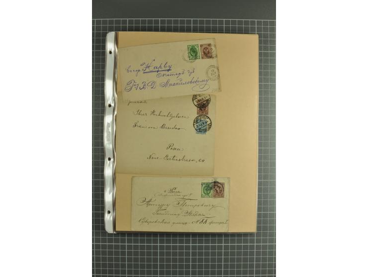 1872/1917, massive lot of 430 postal stationeries cards, envelopes, and letter cards incl. better usages such as Polish horse