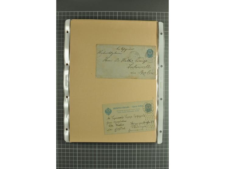 1872/1917, massive lot of 430 postal stationeries cards, envelopes, and letter cards incl. better usages such as Polish horse