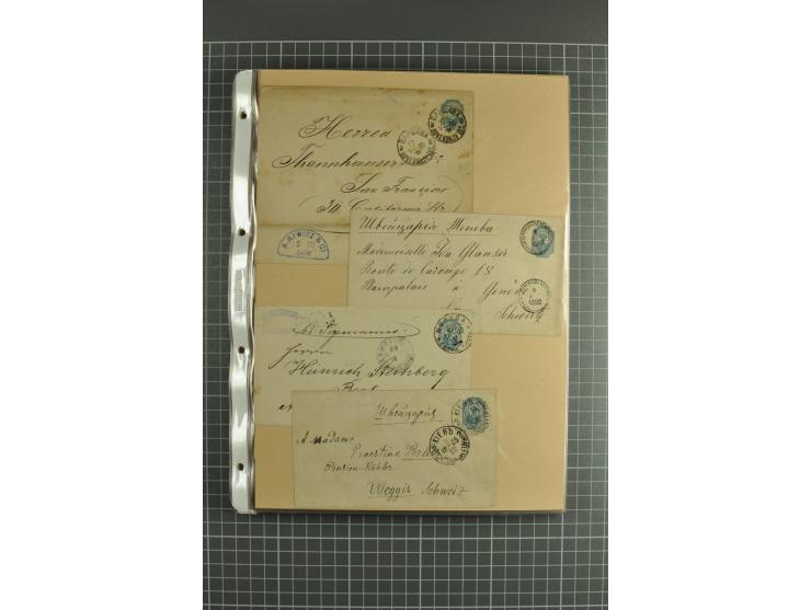 1872/1917, massive lot of 430 postal stationeries cards, envelopes, and letter cards incl. better usages such as Polish horse