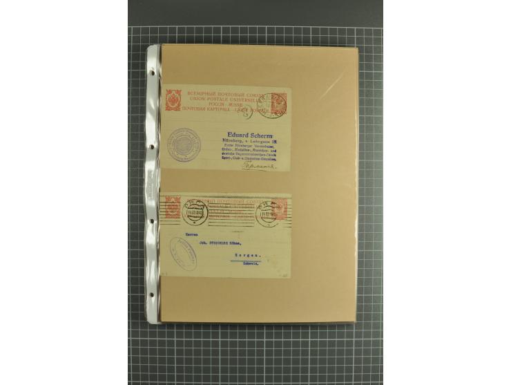1872/1917, massive lot of 430 postal stationeries cards, envelopes, and letter cards incl. better usages such as Polish horse