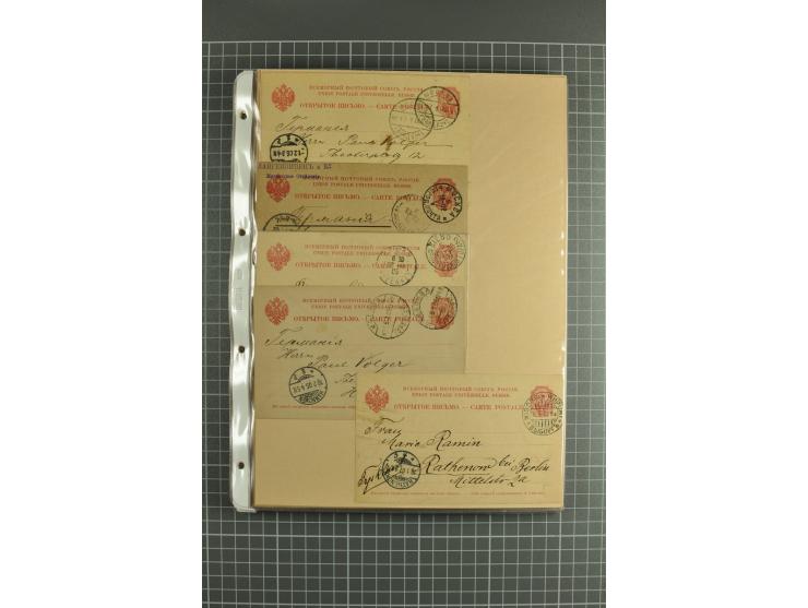 1872/1917, massive lot of 430 postal stationeries cards, envelopes, and letter cards incl. better usages such as Polish horse