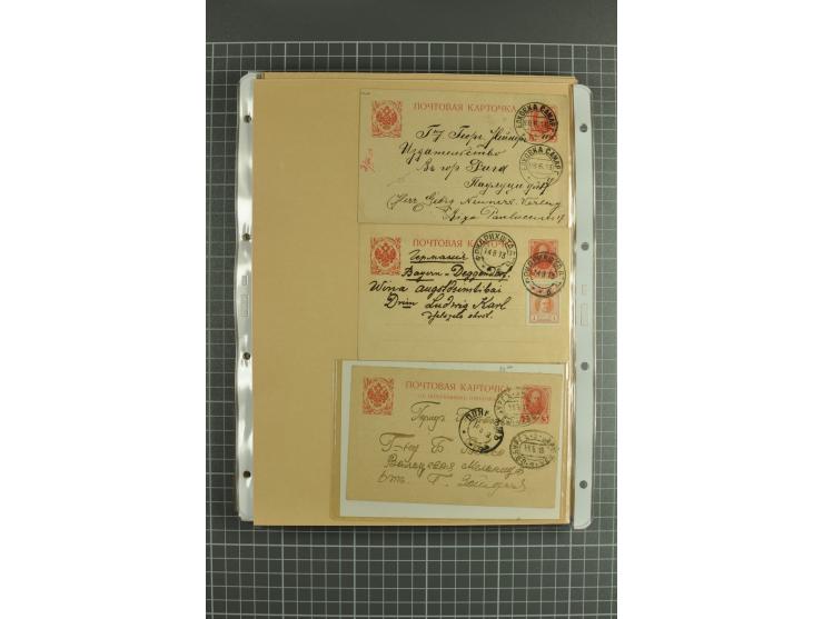 1872/1917, massive lot of 430 postal stationeries cards, envelopes, and letter cards incl. better usages such as Polish horse