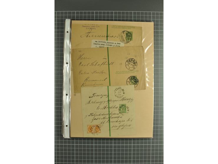 1872/1917, massive lot of 430 postal stationeries cards, envelopes, and letter cards incl. better usages such as Polish horse