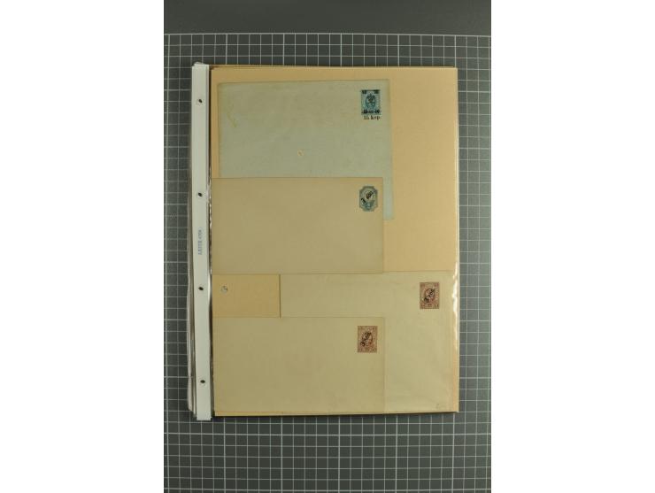 1872/1917, massive lot of 430 postal stationeries cards, envelopes, and letter cards incl. better usages such as Polish horse