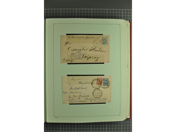 1872/1917, massive lot of 430 postal stationeries cards, envelopes, and letter cards incl. better usages such as Polish horse