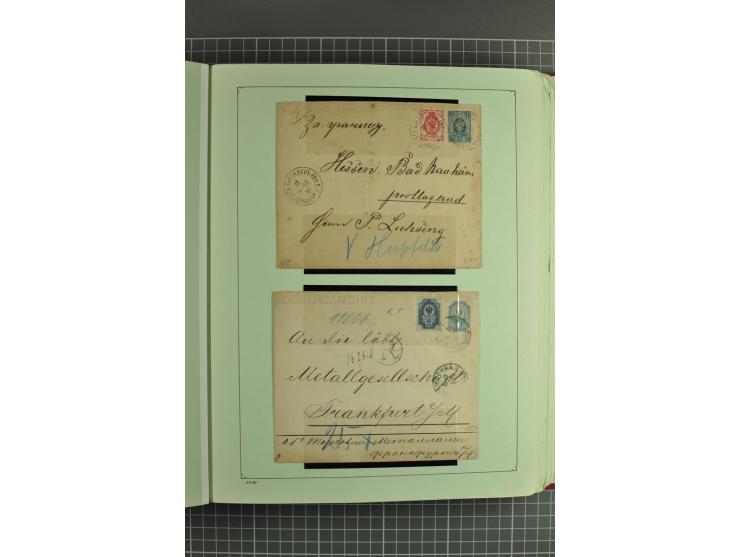 1872/1917, massive lot of 430 postal stationeries cards, envelopes, and letter cards incl. better usages such as Polish horse