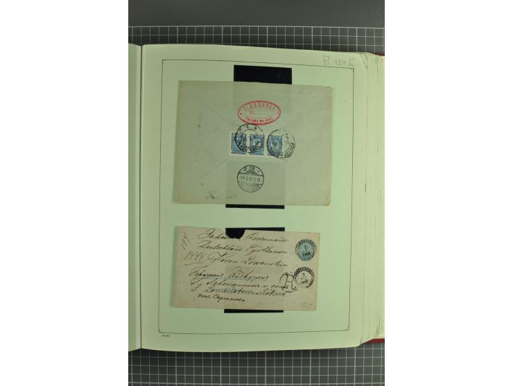 1872/1917, massive lot of 430 postal stationeries cards, envelopes, and letter cards incl. better usages such as Polish horse