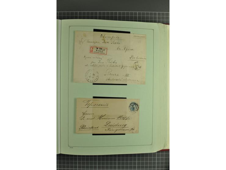 1872/1917, massive lot of 430 postal stationeries cards, envelopes, and letter cards incl. better usages such as Polish horse