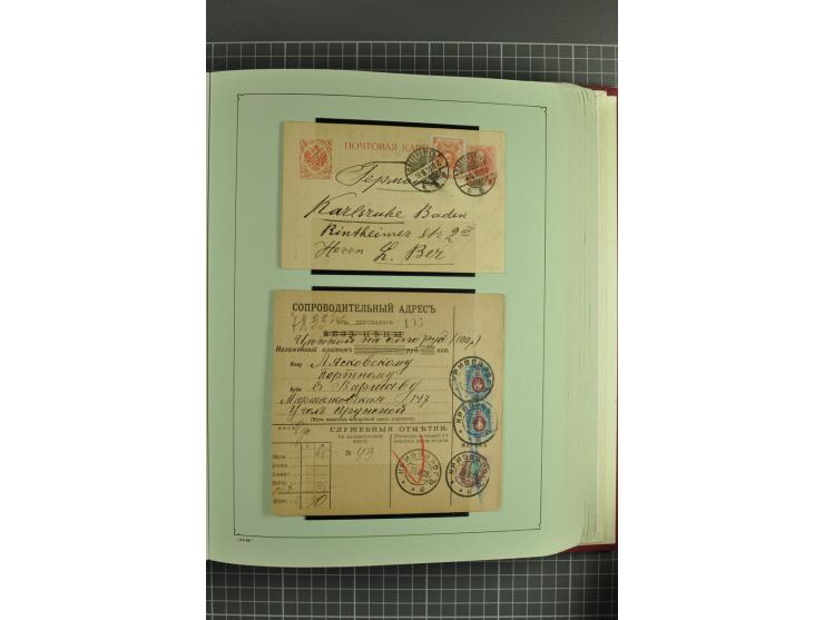 1872/1917, massive lot of 430 postal stationeries cards, envelopes, and letter cards incl. better usages such as Polish horse