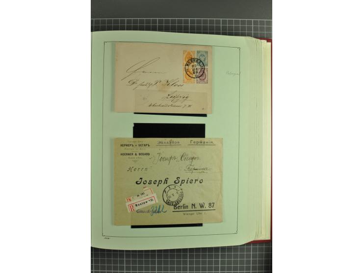 1872/1917, massive lot of 430 postal stationeries cards, envelopes, and letter cards incl. better usages such as Polish horse