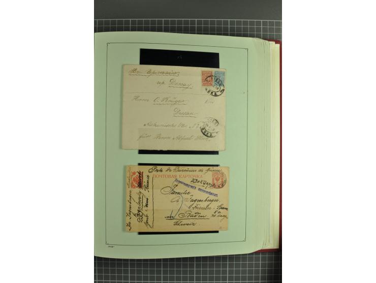 1872/1917, massive lot of 430 postal stationeries cards, envelopes, and letter cards incl. better usages such as Polish horse