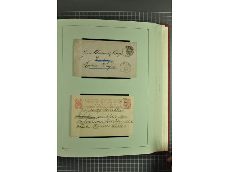 1872/1917, massive lot of 430 postal stationeries cards, envelopes, and letter cards incl. better usages such as Polish horse