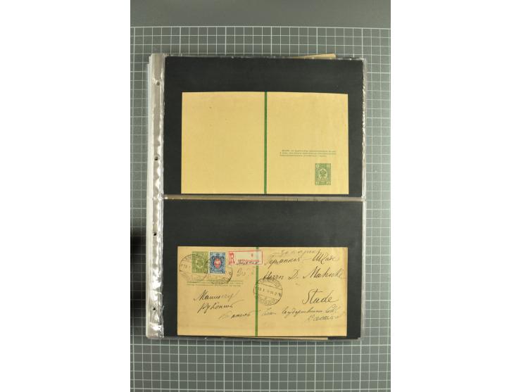 1872/1917, massive lot of 430 postal stationeries cards, envelopes, and letter cards incl. better usages such as Polish horse