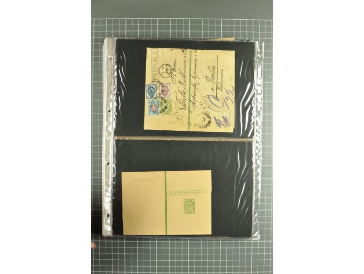 1872/1917, massive lot of 430 postal stationeries cards, envelopes, and letter cards incl. better usages such as Polish horse