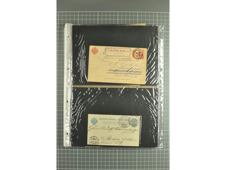 1872/1917, massive lot of 430 postal stationeries cards, envelopes, and letter cards incl. better usages such as Polish horse