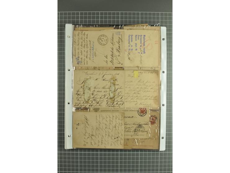 1872/1917, massive lot of 430 postal stationeries cards, envelopes, and letter cards incl. better usages such as Polish horse