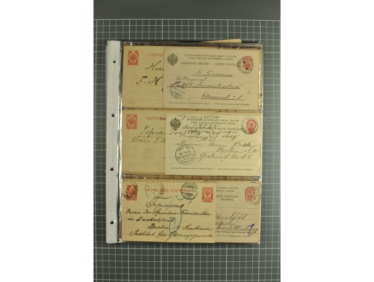1872/1917, massive lot of 430 postal stationeries cards, envelopes, and letter cards incl. better usages such as Polish horse