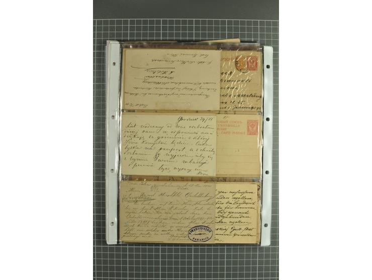 1872/1917, massive lot of 430 postal stationeries cards, envelopes, and letter cards incl. better usages such as Polish horse