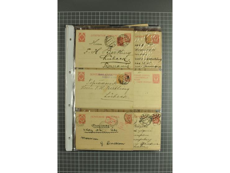 1872/1917, massive lot of 430 postal stationeries cards, envelopes, and letter cards incl. better usages such as Polish horse