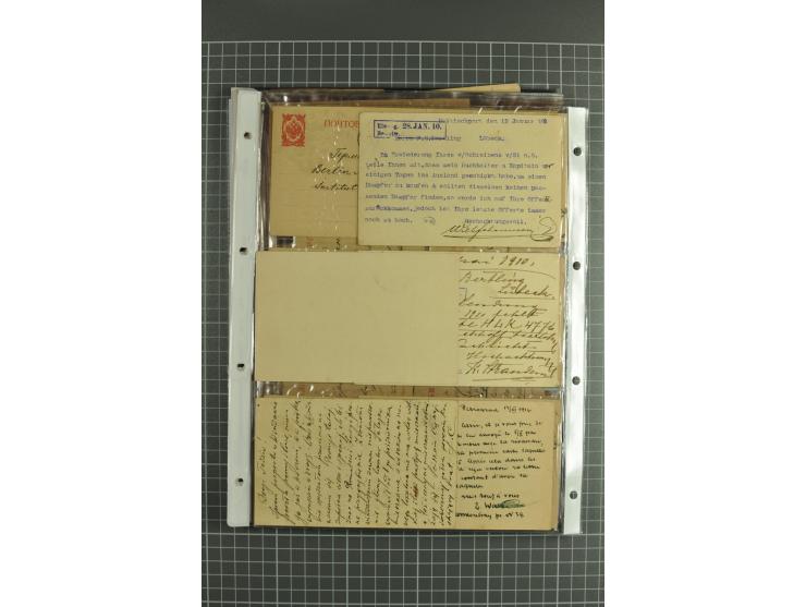 1872/1917, massive lot of 430 postal stationeries cards, envelopes, and letter cards incl. better usages such as Polish horse