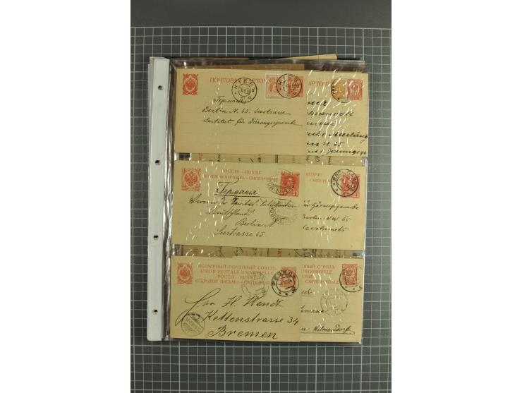 1872/1917, massive lot of 430 postal stationeries cards, envelopes, and letter cards incl. better usages such as Polish horse