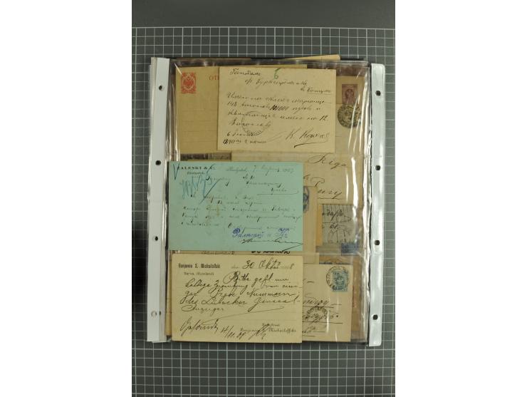 1872/1917, massive lot of 430 postal stationeries cards, envelopes, and letter cards incl. better usages such as Polish horse