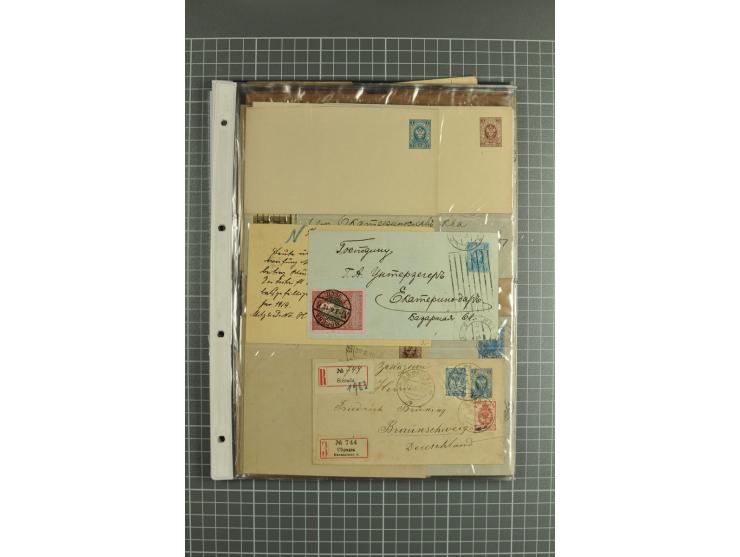 1872/1917, massive lot of 430 postal stationeries cards, envelopes, and letter cards incl. better usages such as Polish horse