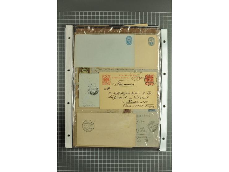 1872/1917, massive lot of 430 postal stationeries cards, envelopes, and letter cards incl. better usages such as Polish horse