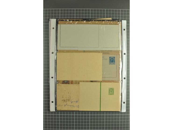 1872/1917, massive lot of 430 postal stationeries cards, envelopes, and letter cards incl. better usages such as Polish horse