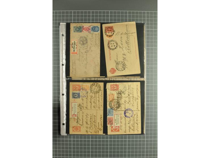 1872/1917, massive lot of 430 postal stationeries cards, envelopes, and letter cards incl. better usages such as Polish horse
