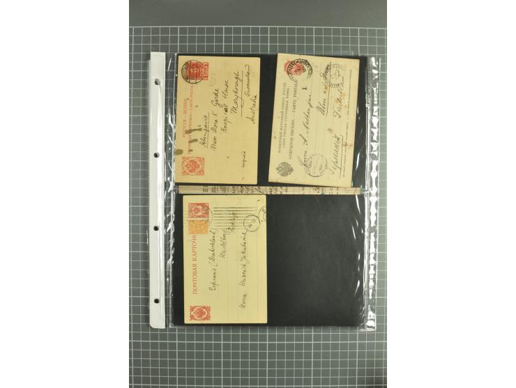 1872/1917, massive lot of 430 postal stationeries cards, envelopes, and letter cards incl. better usages such as Polish horse