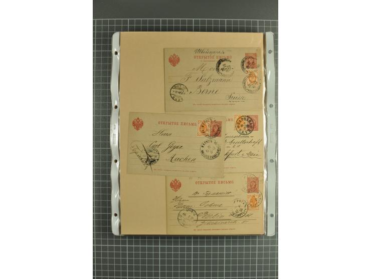 1872/1917, massive lot of 430 postal stationeries cards, envelopes, and letter cards incl. better usages such as Polish horse