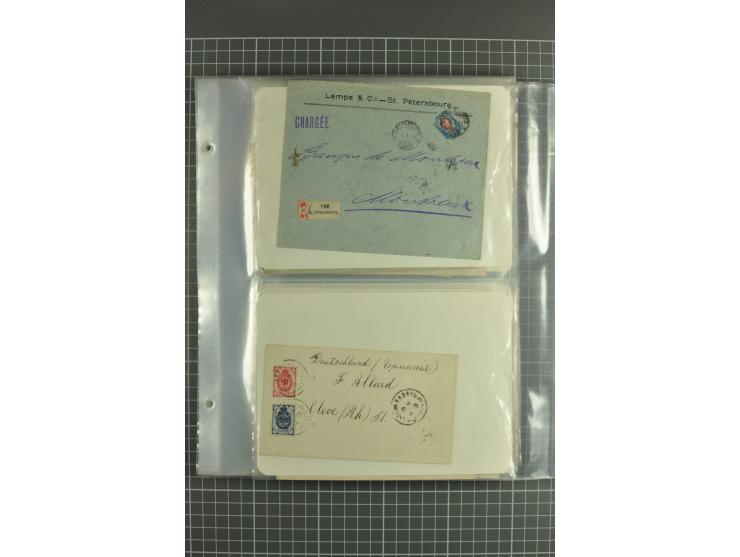 1890/1917, lot of 60 covers with interesting usages and postmarks such as cover captured by German Army during WWI, registere