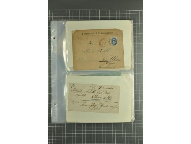 1890/1917, lot of 60 covers with interesting usages and postmarks such as cover captured by German Army during WWI, registere