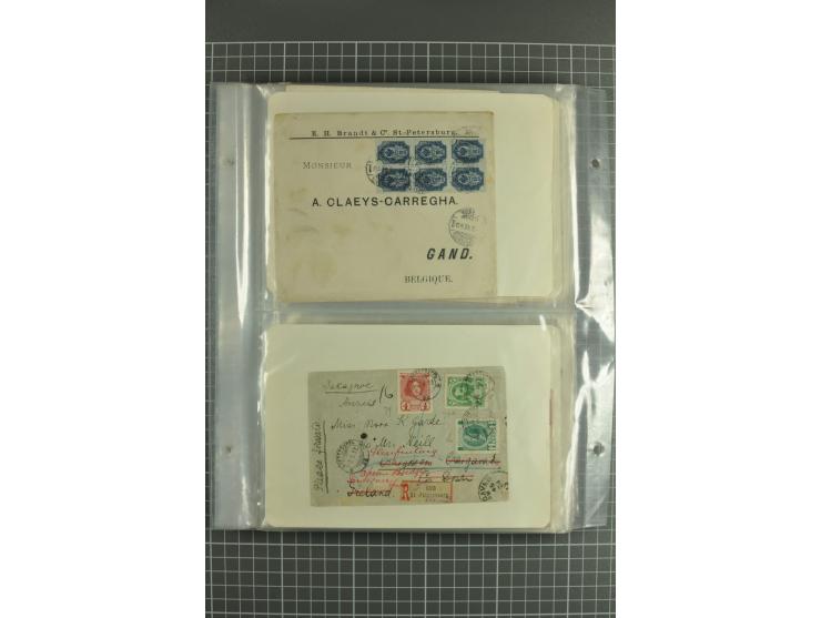 1890/1917, lot of 60 covers with interesting usages and postmarks such as cover captured by German Army during WWI, registere