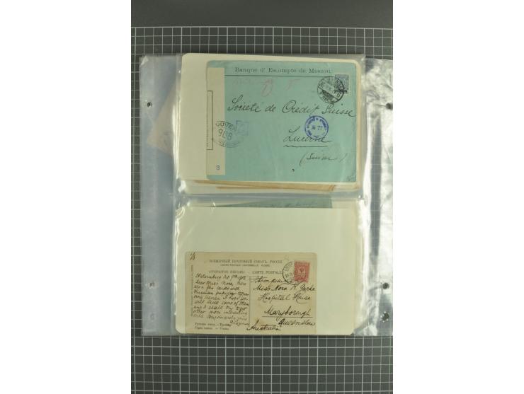 1890/1917, lot of 60 covers with interesting usages and postmarks such as cover captured by German Army during WWI, registere