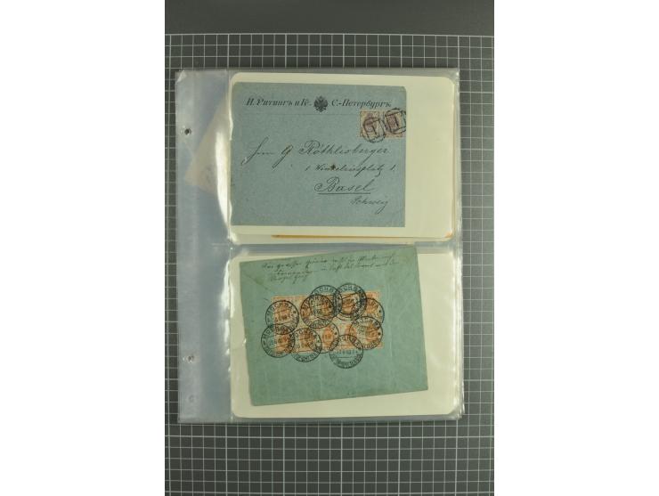 1890/1917, lot of 60 covers with interesting usages and postmarks such as cover captured by German Army during WWI, registere