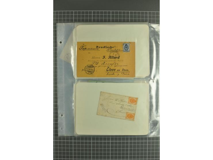 1890/1917, lot of 60 covers with interesting usages and postmarks such as cover captured by German Army during WWI, registere