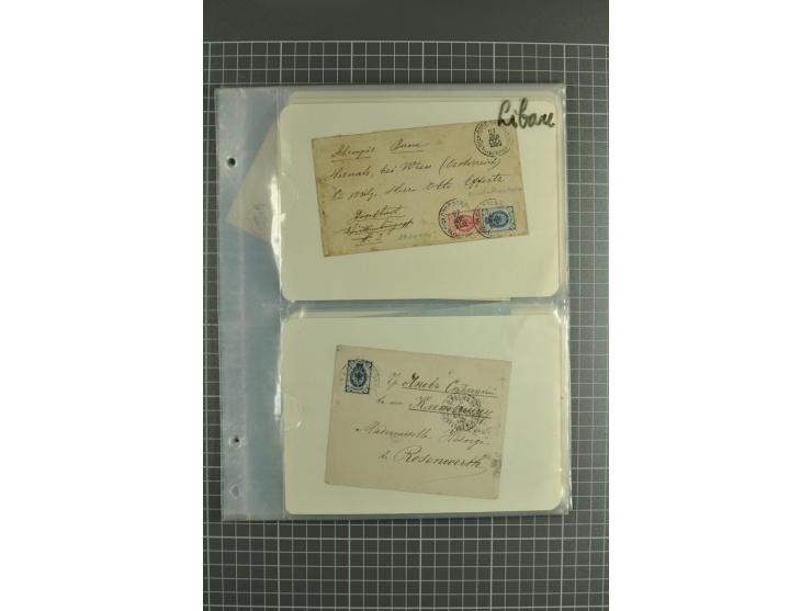 1890/1917, lot of 60 covers with interesting usages and postmarks such as cover captured by German Army during WWI, registere