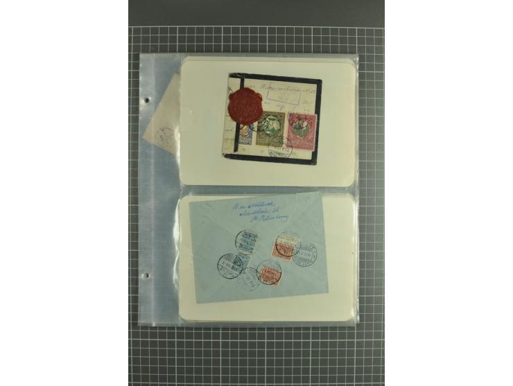 1890/1917, lot of 60 covers with interesting usages and postmarks such as cover captured by German Army during WWI, registere