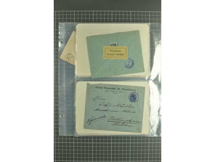 1890/1917, lot of 60 covers with interesting usages and postmarks such as cover captured by German Army during WWI, registere