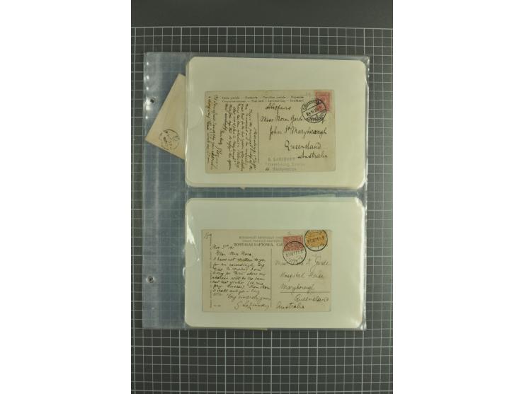 1890/1917, lot of 60 covers with interesting usages and postmarks such as cover captured by German Army during WWI, registere
