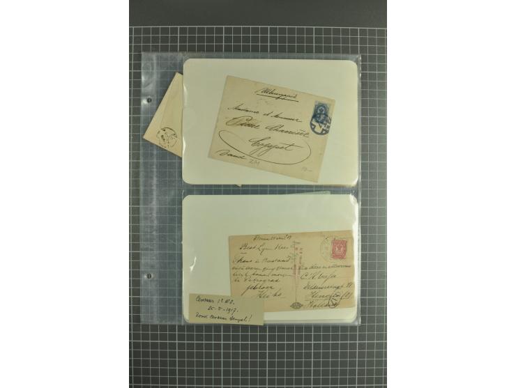 1890/1917, lot of 60 covers with interesting usages and postmarks such as cover captured by German Army during WWI, registere
