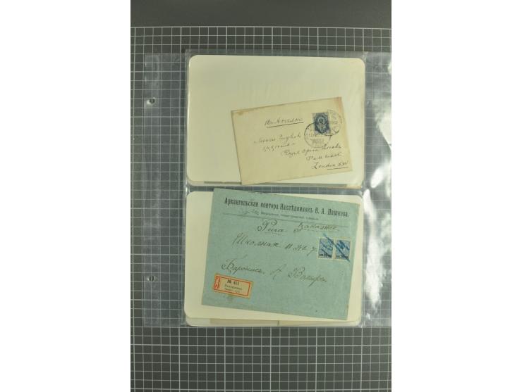 1890/1917, lot of 60 covers with interesting usages and postmarks such as cover captured by German Army during WWI, registere