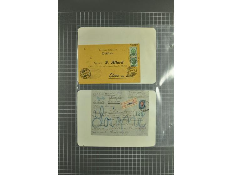 1890/1917, lot of 60 covers with interesting usages and postmarks such as cover captured by German Army during WWI, registere