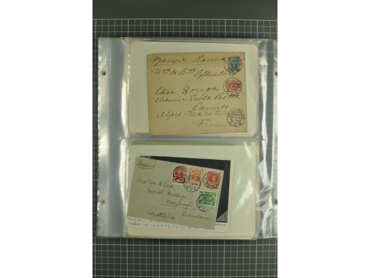 1890/1917, lot of 60 covers with interesting usages and postmarks such as cover captured by German Army during WWI, registere