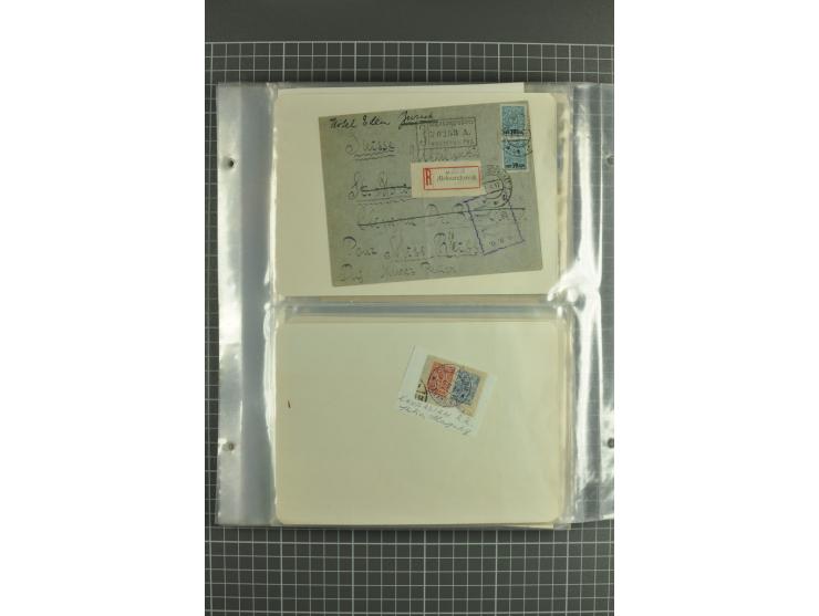 1890/1917, lot of 60 covers with interesting usages and postmarks such as cover captured by German Army during WWI, registere