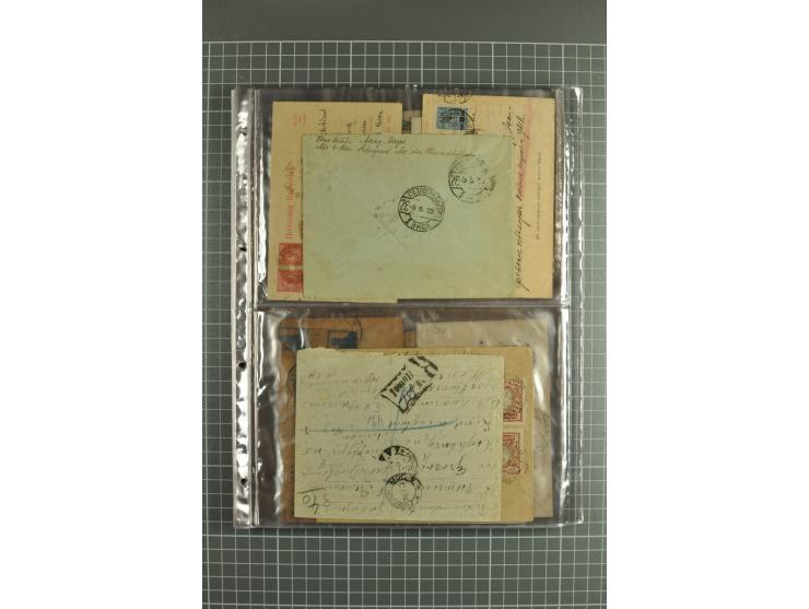 1918/27, lot of 60 covers incl. airmail, postal saving stamps used as definitives, trophy use of Ukrainian stamps, inflation 